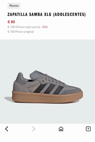 Zapatillas Adidas Samba Gris y Negro