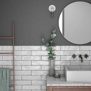 Liquidación Azulejos Blanco Brillo 7,5x30