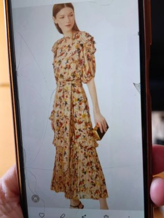 Vestido estampado floral midi