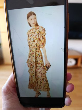 Vestido estampado floral midi