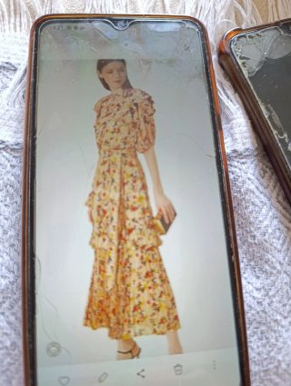 Vestido estampado floral midi