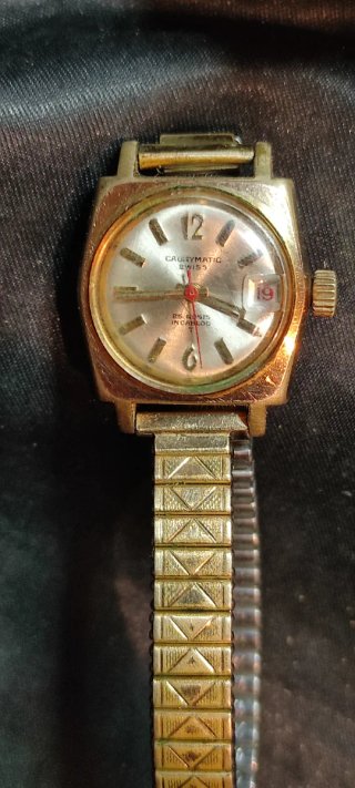 Reloj Candymatic Swiss 25 Rubíes chapado oro