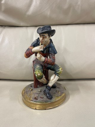 Figura Porcelana Italiana Capodimonte Músico