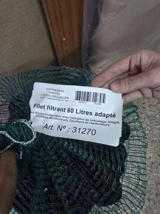 Malla filtrante para fosa séptica 60 Litros