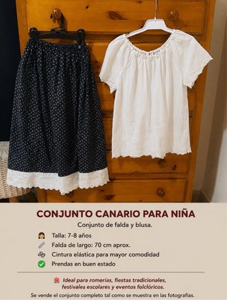 Conjunto Canario Niña 7-8 años