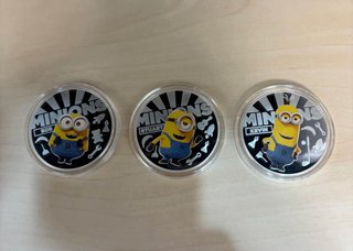 3 Monedas Minions Plata 999