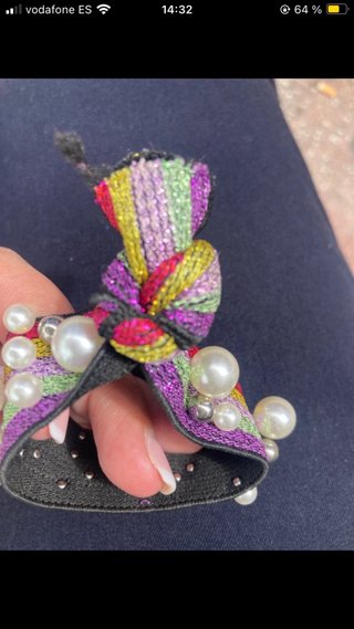 Pulsera elástica perlas multicolor