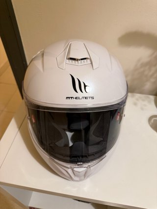 Casco de moto MT Helmets blanco talla S