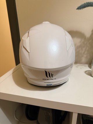Casco de moto MT Helmets blanco talla S