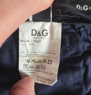 Pantaloni D&G Blu Navy Vintage Taglia 48