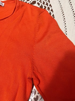 Zara Maglia Cotone Arancione Estiva