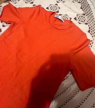 Zara Maglia Cotone Arancione Estiva