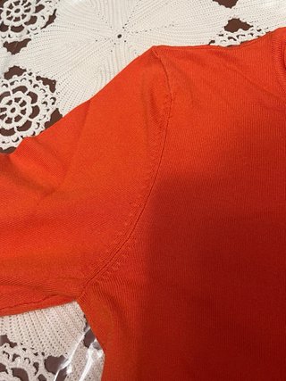 Zara Maglia Cotone Arancione Estiva
