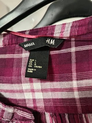 Camisa premamá H&M cuadros talla L