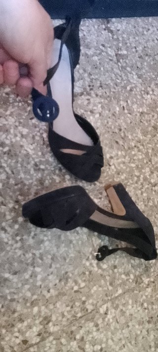 Scarpe velluto tacco 9 tg 40 vero cuoio made in It