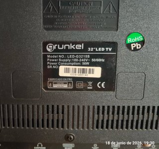 Televisión Grunkel 32 Negra