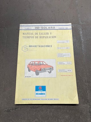 Manual Taller 150 y Solara tomos I y II - feb 1982