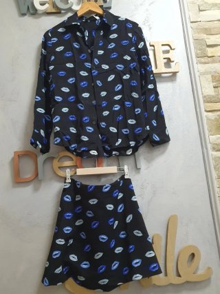Conjunto Zara Estampado Labios