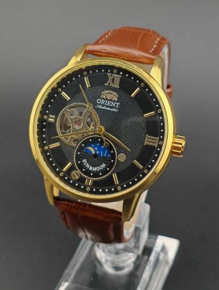 Reloj Mod Orient Automático Dorado Negro