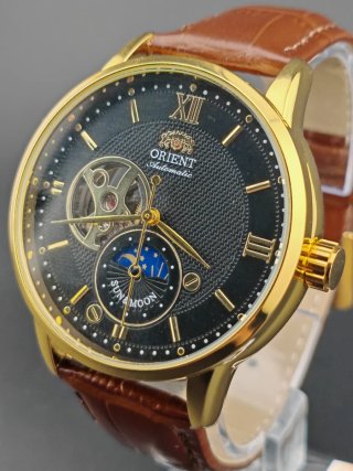 Reloj Mod Orient Automático Dorado Negro