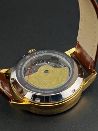 Reloj Mod Orient Automático Dorado Negro