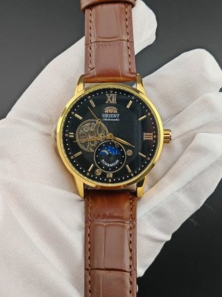 Reloj Mod Orient Automático Dorado Negro