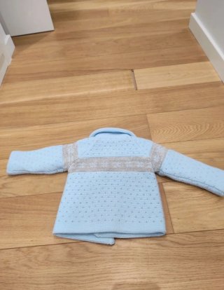 Conjunto bebé punto azul 9-12 meses