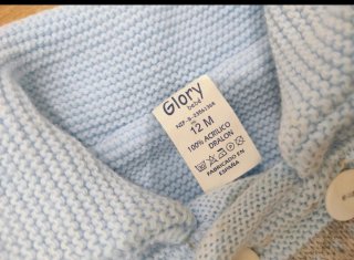 Conjunto bebé punto azul 9-12 meses
