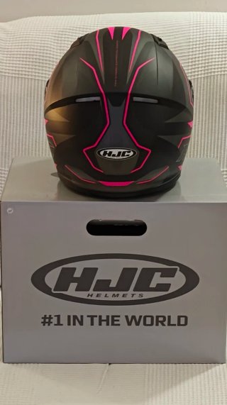 Casco Moto HJC CS-15 TRION Negro y Rosa mate. Tall
