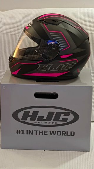 Casco Moto HJC CS-15 TRION Negro y Rosa mate. Tall