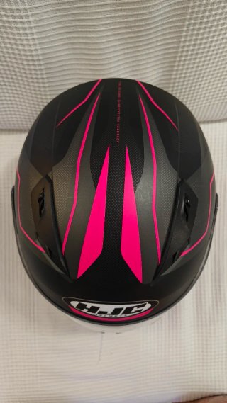 Casco Moto HJC CS-15 TRION Negro y Rosa mate. Tall
