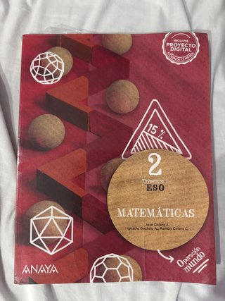libro matematicas segundo eso primer trimestre