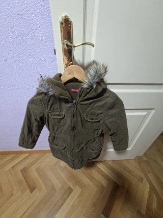 Cappotti per bambina verde e rosa taglia 7