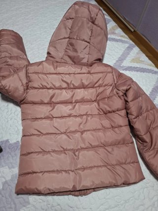 Cappotti per bambina verde e rosa taglia 7