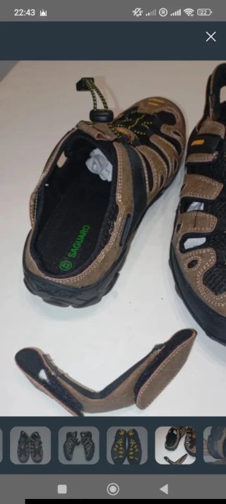 Sandalias Saguaro Hombre Talla 42 Marrón/Negro
