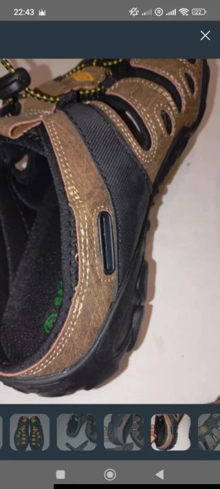 Sandalias Saguaro Hombre Talla 42 Marrón/Negro