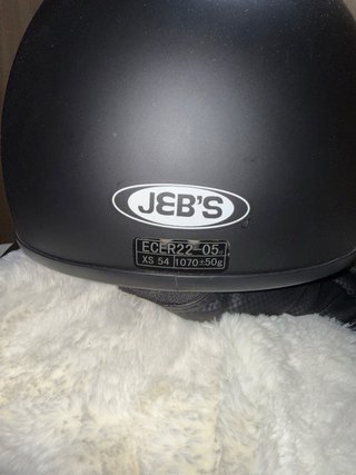 Casco Jet JEB'S Negro Mate con Pantalla
