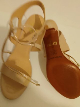 Sandalias de fiesta beige