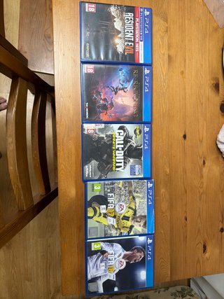 PS4 Juegos: Resident Evil, FIFA 17/18, etc.