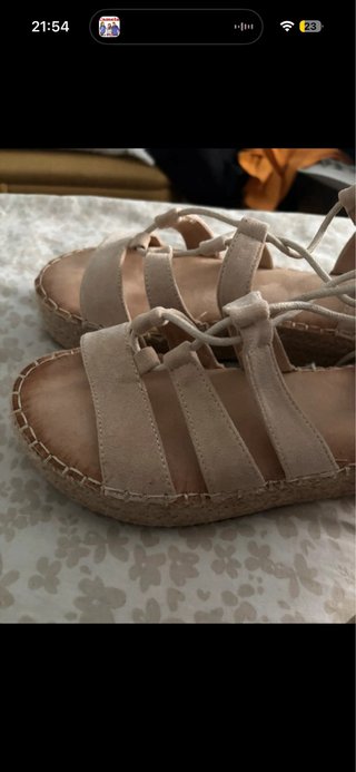 Sandalias gladiador beige