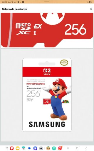 Tarjeta Micro SD Express Samsung 256GB Switch