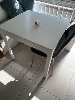 Mesa de comedor extensible blanca Ikea