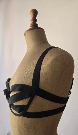 Lencería 3-pieces harness negro ajustable