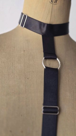 Lencería 3-pieces harness negro ajustable