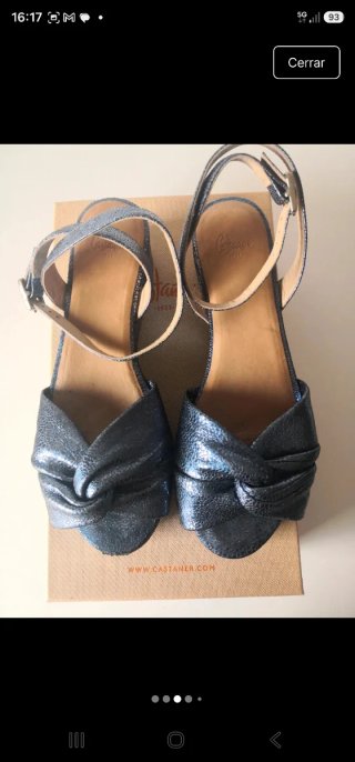 Sandalias Castañer Plataforma azul