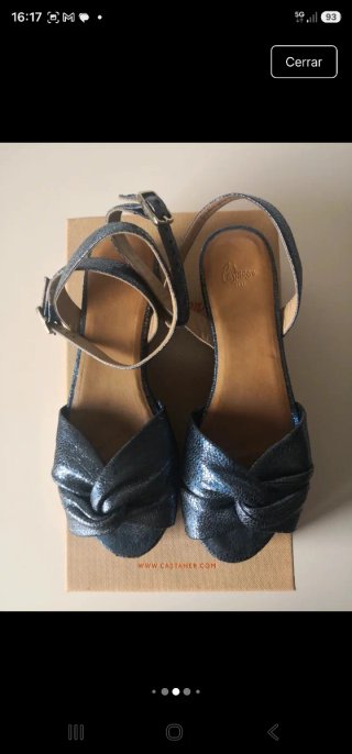 Sandalias Castañer Plataforma azul