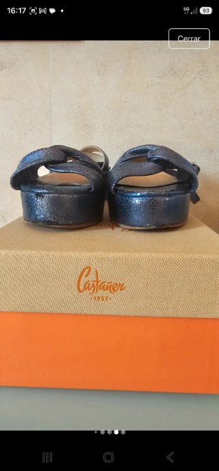 Sandalias Castañer Plataforma azul