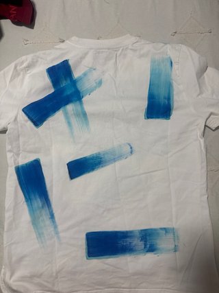 Camiseta MY BRAND azul y blanca