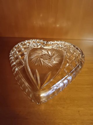 Plato Corazón Bohemia Cristal
