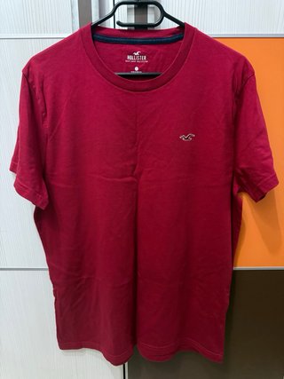 Camiseta Hollister Logo Granate Talla L